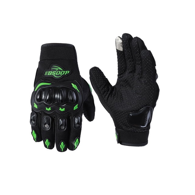 Maytalsory Durable Leather Cycling Gloves With Breathable Perforations For Comfort • Breathable Perforations green 2XL