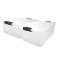thumbnail image 1 of HOMZ 64-Quart Clear Plastic Stackable Storage Bin with Lid, 2 Pack, Clear, 1 of 7