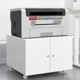 thumbnail image 4 of GloryStar Metal Printer Stand with Doors, Rolling Office Cabinet with File Storage and Adjustable Shelves, 4 of 8