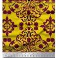 thumbnail image 1 of Soimoi Poly Georgette Fabric Moroccan Damask Print Fabric by The Yard 52 Inch Wide, 1 of 3