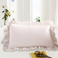 thumbnail image 1 of XYAIYT Soft Decorative Throw Pillow Cover Ruffled Design Elegant Home Decor for Living Room Bedroom Office Sofa Cushion Easy to Insert Hidden Zipper Machine Washable Touch(White,Tpye1), 1 of 6