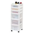 thumbnail image 2 of IRIS 6 Drawer Plastic Storage Cart with Organizer Top Clear/White, 2 of 7