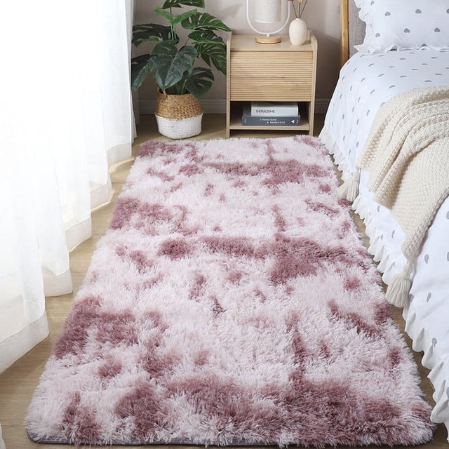 Soft Modern Area Rugs, EDHITNR Super Soft Suede Polyester Home Decor, Non-Slip Easy Clean Machine Washable Carpet for Living Room Bedroom Dining Area