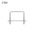 thumbnail image 3 of Unique Bargains Square U-Bolts 2 Sets 62mm Inner Width 60mm Length M6 304 Stainless Steel U Clamp Bolt, 3 of 5