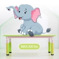 thumbnail image 3 of Kids Table and Chairs Set, Height Adjustable Desk with 6 Seats for Ages 2-10,Arts & Crafts Table,Graffiti Desktop, Non-Slip Legs, Max 300lbs, Children Multi-Activity Table for Classrooms,Daycares,Home, 3 of 7