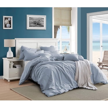 Swift Home Ensemble de housse de couette uni prélavé 100 % coton
