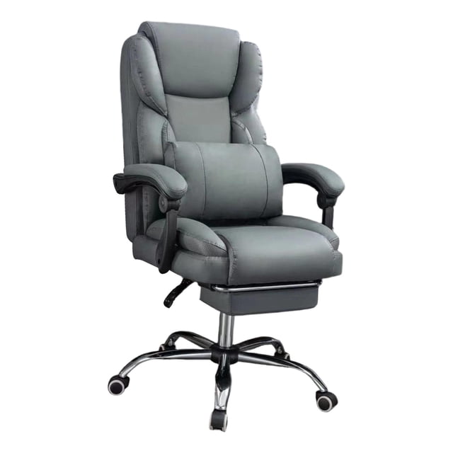 DimyFew Chaise de Bureau Chaise Inclinable Chaise de Jeu Ergonomique Dossier Haut Réglable Éponge Alliage d'Aluminium Convient aux Adultes Femmes Bureau à Domicile Étude Professionnel Espace de Travail Gris
