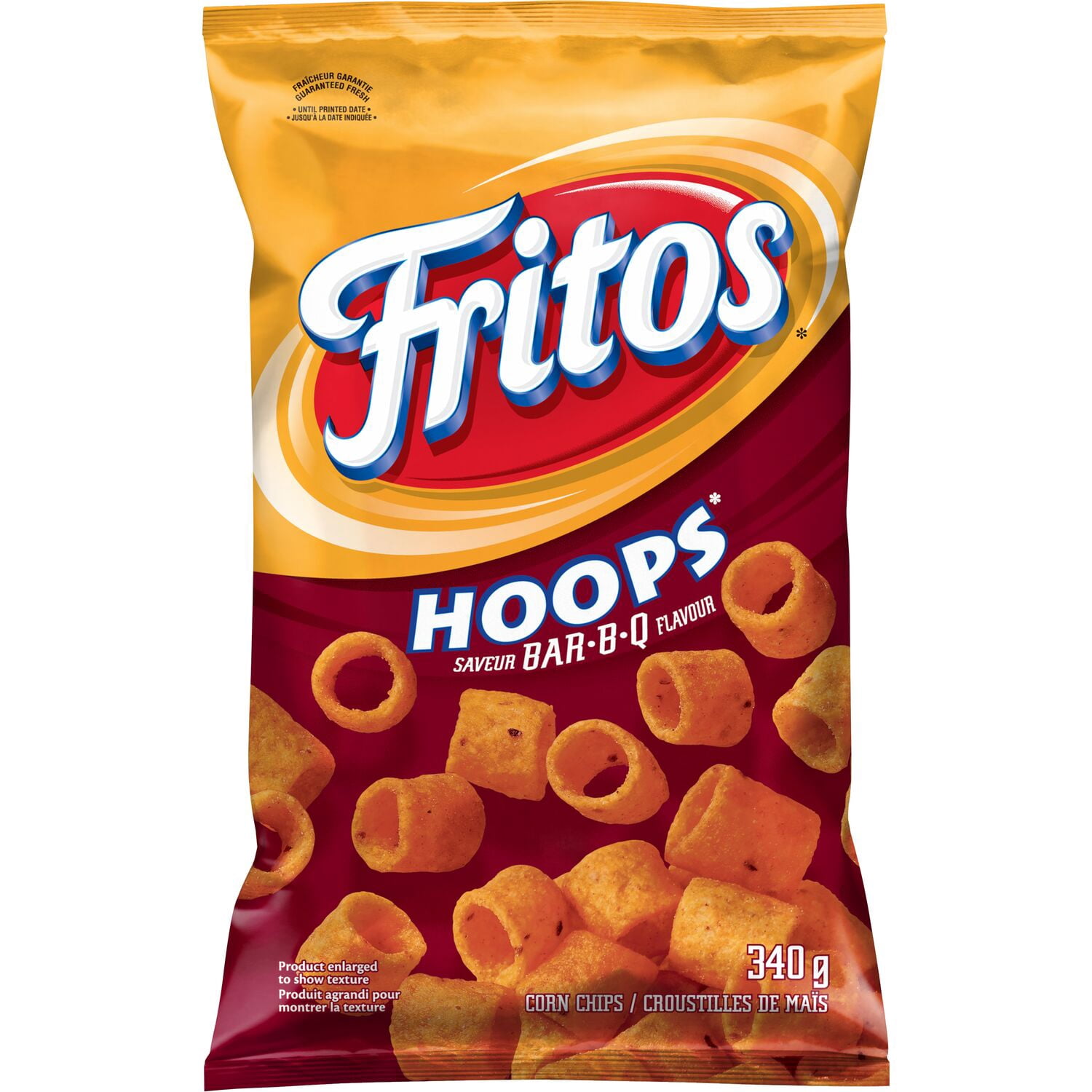 Croustilles de maïs Fritos Hoops Saveur Bar-B-Q