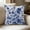 Blue #3, variant on Decorative Pillow Cover for Couch | Sofa Cushion Case with Printed Pattern | Linen Texture Throw Pillowcase for Living Room Bedroom | Backrest Waist Support Cushion Cover | 18x18 Inch Single Pack