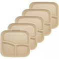 thumbnail image 1 of GHSDFBB Unbreakable Divided Plates 10 Inch 5 PCS, Reusable Wheat Straw Dinner Plates, Microwave and Dishwasher Safe, Perfect for Kids and Adults.\u2026, 1 of 6
