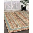 thumbnail image 2 of Ahgly Company Indoor Round Abstract Gold Brown Oriental Area Rugs, 7' Round, 2 of 6