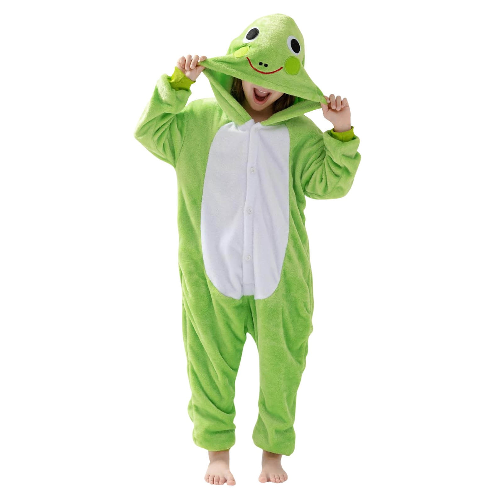 Lovzfmll Toddlers & Kids Boys Girls Fleece Pajamas Onesie Plush Funny Animal Halloween Cosplay Costume/Party For 2-10 Years