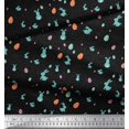 thumbnail image 3 of Soimoi Japan Crepe Satin Fabric Egg & Rabbit Animal Print Fabric by The Yard 42 Inch Wide, 3 of 3