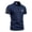 Navy, variant on Pisexur Men's Short Sleeve Cotton Pique Polo Shirt in Slim Fit, Summer Print Golf Polos Top Casual Performance Moisture Wicking Bowling Shirts