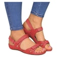 thumbnail image 3 of Womens Ladies Open Toe Solid Wedges Causal Shoes Outdoor Beach Sandals, 3 of 9