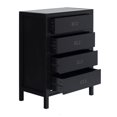 thumbnail image 4 of 40" Classic Solid Wood 4 Drawer Chest - Black, 4 of 7