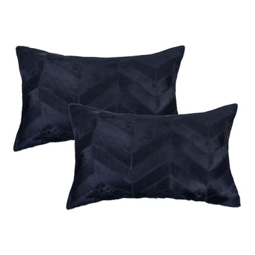 TORINO CHEVRON COWHIDE PILLOW 12"X20" 2-PACK