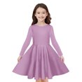 thumbnail image 4 of Rbaofujie Robe à Manches Longues pour Filles, Robes Décontractées pour Enfants, Robe Patineuse Évasée pour l'École et les Fêtes, 4-13 Ans, 4 of 9