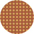 thumbnail image 1 of Ahgly Company Machine Washable Indoor Round Transitional Lava Red Area Rugs, 4' Round, 1 of 7