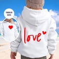 thumbnail image 2 of FAOWME Sweat à Capuche à Manches Longues pour Enfants Imprimé Lettre Léger Blanc 9-10 Ans, 2 of 6