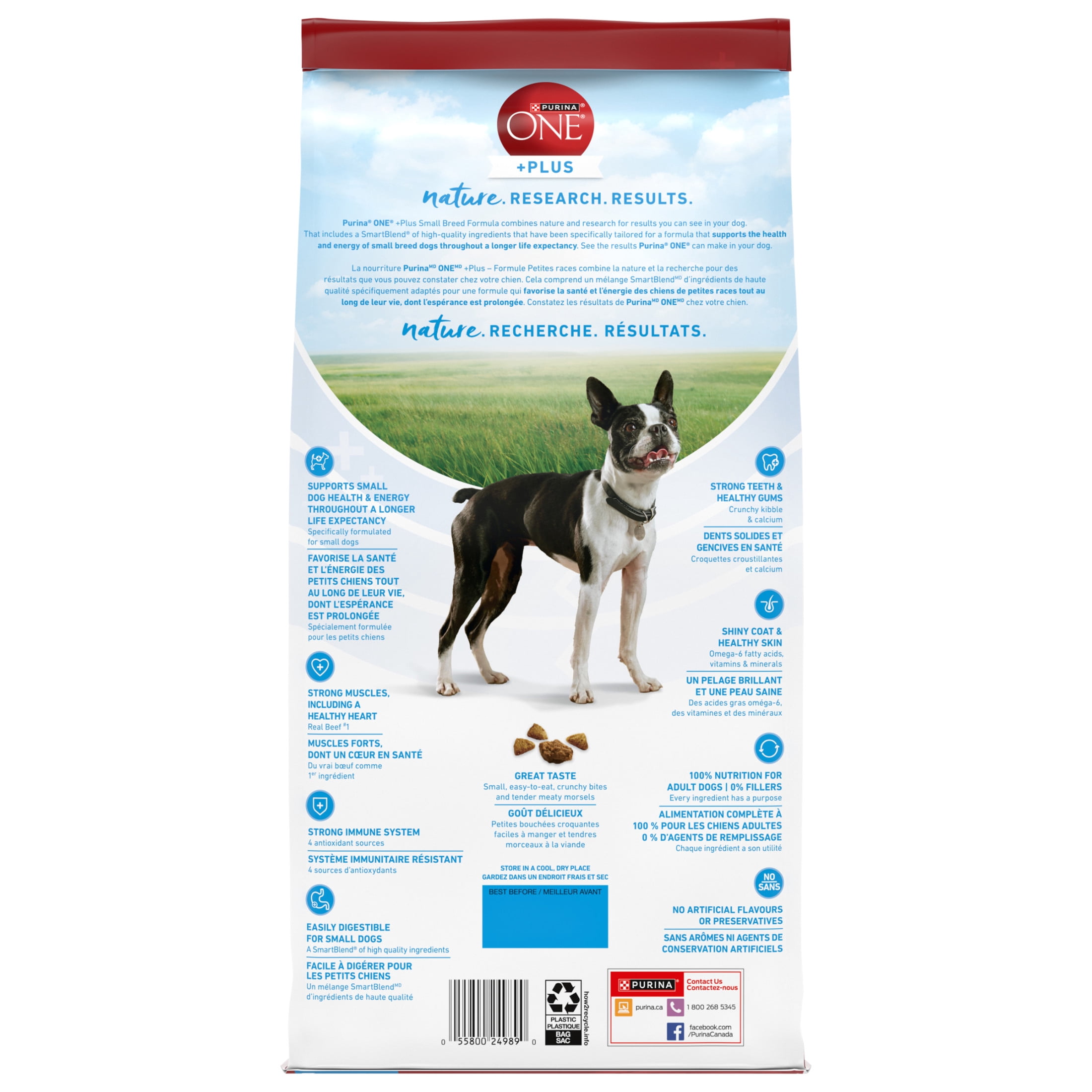 Purina ONE SmartBlend Formule pour Petites Races Boeuf, Nourriture Sèche pour Chiens 1.81kg