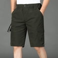 thumbnail image 3 of QATAINLAV Short Cargo pour Hommes Taille Extensible Short de Randonnée Pantalon Court Léger Multi-Poches Golf Pêche Travail Short Vert Armée TTTG Cadeaux pour Hommes, 3 of 10