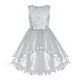 thumbnail image 1 of Robe de Demoiselle d'Honneur Enfant Grise Mariage Fête 7 Ans, 1 of 7