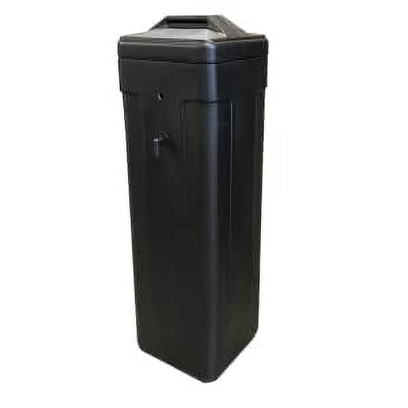 Water softener salt tank brine tank inches with safety float (11x11x38 Inches Square, Black)