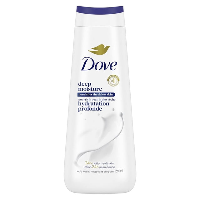 Dove Body Wash for 24H Lotion-Soft Skin Deep Moisture, 591 ml