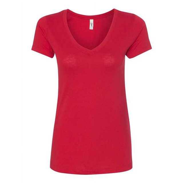 Next Level Womens Ideal V, S, Red