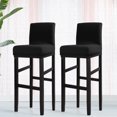 thumbnail image 1 of PiccoCasa Stretch Spandex Bar Stool Cover for Short Back Chair Black 2, 1 of 8