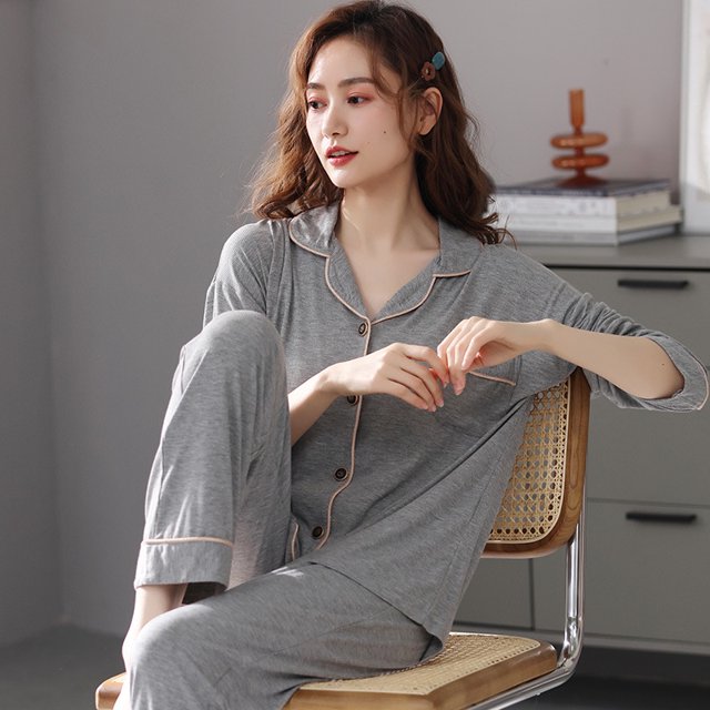 REDHOTYPE Ensemble de Pyjama pour Femmes Manches Longues Vêtements de Nuit Robe de Détente