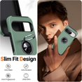 thumbnail image 2 of KOMI for Google Pixel 9 Pro XL Case, Slim Fit Case for Pixel 9 Pro XL with Metal Ring Holder Kickstand, Dual Layer Shockproof Protective Phone Case for Google 9 Pro XL 6.8", Alpine Green, 2 of 5