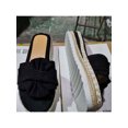 thumbnail image 3 of Woobling Sandales Compensées d'Été à Plateforme pour Femmes, Espadrilles à Nœud, à Enfiler, Noires, 8, 3 of 8
