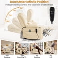 thumbnail image 3 of INGALIK Dual Motor Large Power Lift Recliner Chair For Elderly, Infinite Position Lay Flat Recliner with Massage and Heat, Electric Leather Recliner, Extended Footrest, USB Ports, Cup Holders (Beige), 3 of 11