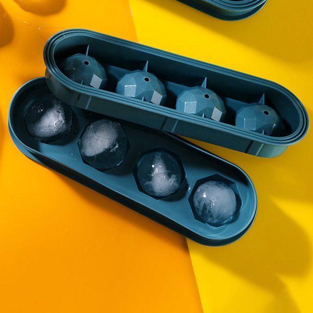 Ice Ball Maker Easy Demoulding Spill Resistant Sphere Ice Cube Mold for Chilled Drinks Cocktails