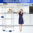 thumbnail image 2 of FDW Metal Shelving Storage Shelves Garage Shelving 4-Tier Adjustable Shelf 600 Lbs Total Bearing Capacity Multi-Functional Durable Easy, Chrome, 2 of 7