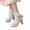 Blanc, variante sur EGNMCR Bottines pour Femmes Automne Hiver Lacées Nœud à Pampilles Perlées Lorita Talons Épais Bottines Courtes pour Femmes