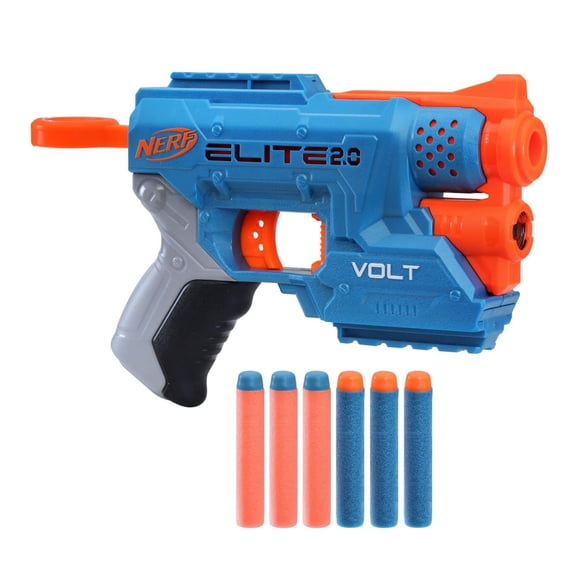 Nerf Elite 2.0 Volt SD-1 Blaster -- 6 Official Nerf Darts, Light Beam Targeting, 2-Dart Storage, 2 Tactical Rails to Customize for Battle