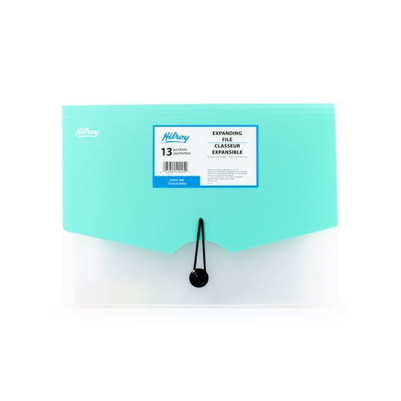 Hilroy® 13 Pocket Trend Expanding File Green