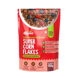 Alpino Protein-Rich Super Chocolat aux grains de maïs 750 rm Assemblage de la table Stable Assemblages de la poche refermable