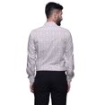 thumbnail image 3 of BESTMAN Chemise en Coton Imprimée avec Poches Col Évasé Boutonnée Chemise Formelle, 3 of 5