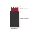 thumbnail image 3 of INSPIRE CHIC Men's Halloween Pocket Squares Pre Folded Triangles On Card Suit Handkerchief Wine Red One Size, 3 of 4