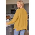 thumbnail image 2 of ORUYROP Women's Crewneck Batwing Long Sleeve Sweater 2023 Fall Oversized Ribbed Knit Side Slit Pullover Top, 2 of 7