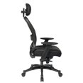 thumbnail image 2 of SPACE Deluxe Matrex Black Back Executive Office Chair with Leather Seat, 2 of 3