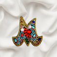 thumbnail image 2 of Christmas Letters Keychain 26 Letters Rhinestone Pendant, 2 of 8