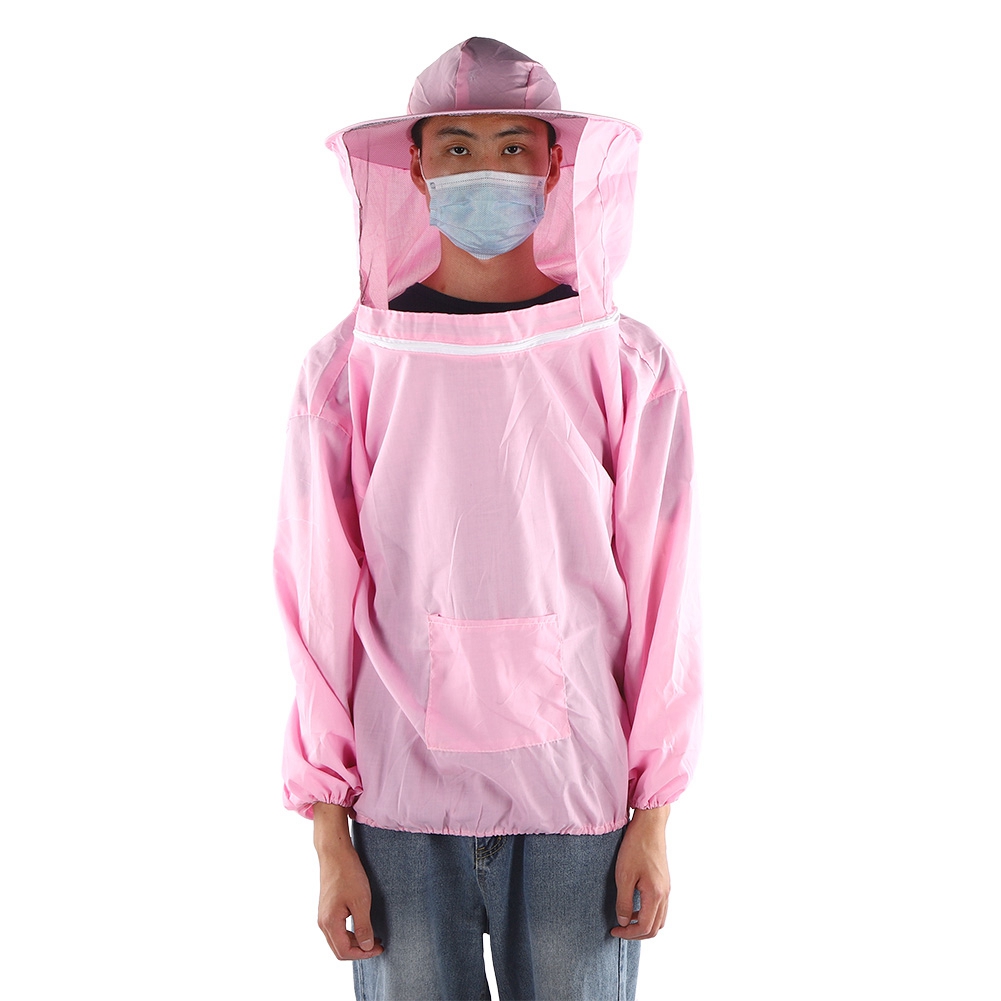 Beekeeping Suit, Professional Beekeeping Jacket, Breathable High-definition Veil For Beginner Commercial Beekeepers Pink