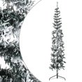 thumbnail image 1 of vidaXL Slim Artificial Half Christmas Tree with Flocked Snow 240 cm, 1 of 5