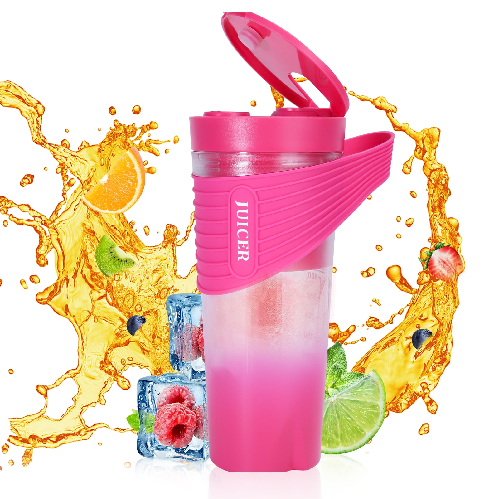 Mini Mixeur De Voyage – 460 Ml, 20 000 Tr/min, Rechargeable, Paille En Silicone – Pour Smoothies, Shakes, Jus – Pratique Et Puissant