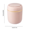 thumbnail image 3 of Save Big! Push-type Desktop Trash Can, Small Office Trash Bin with Lid, Coffee Table Waste Bin, Study Room Living Room Trash Can, Desk Organizer Waste Container, 3 of 6